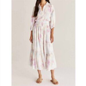 Z SUPPLY Tanya Watercolor Midi Dress L